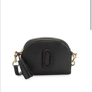 Marc Jacobs Shutter Leather Crossbody Bag in Black